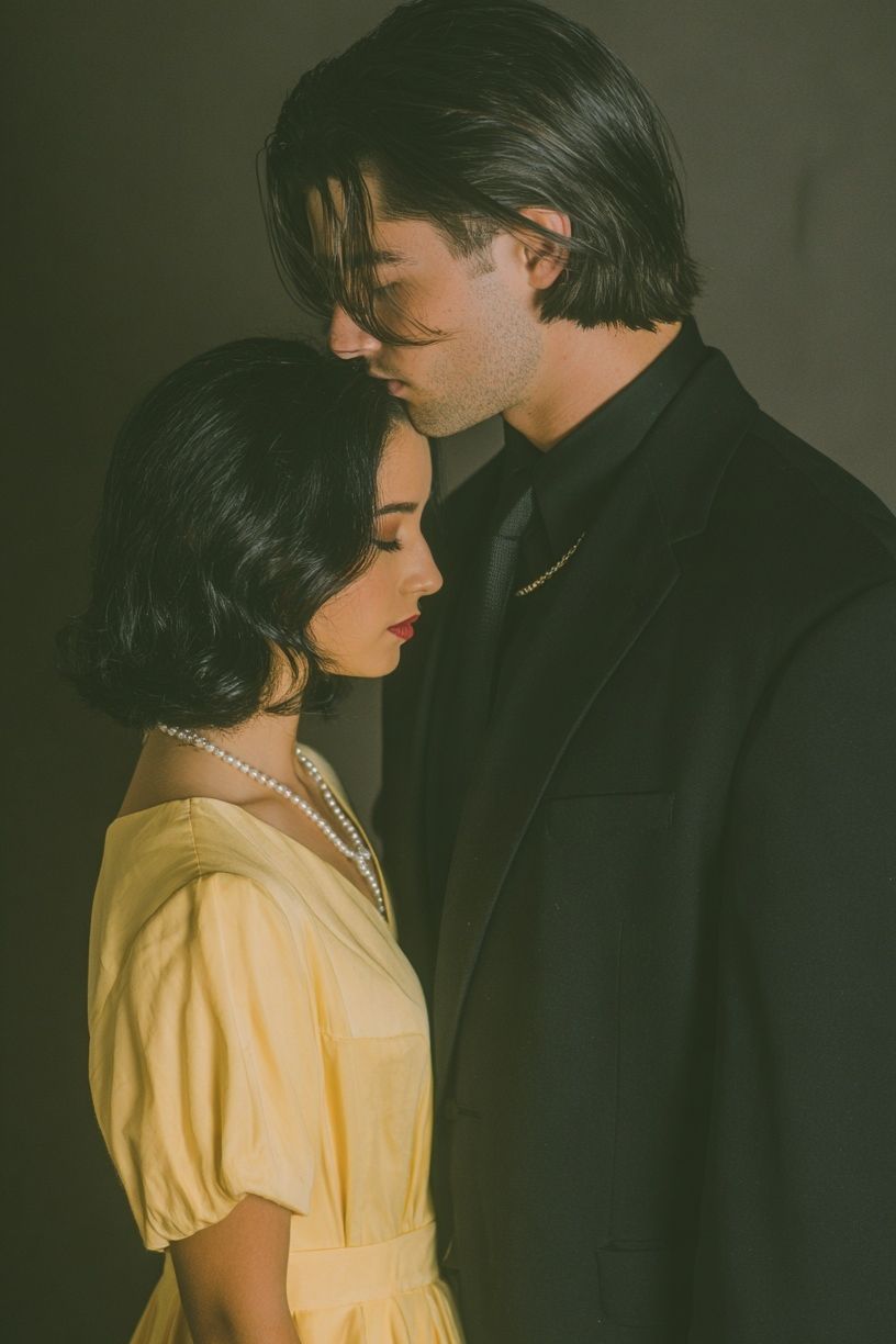 Intimate Couple Portrait Print. poster — photography art
