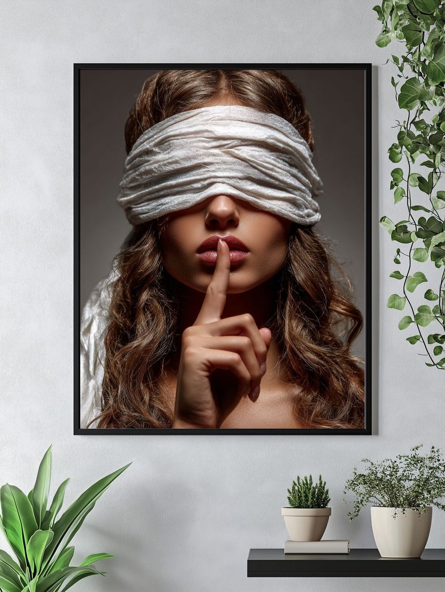 Blindfolded Portrait Photography Poster. — room view 4