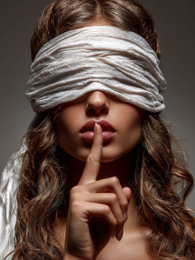 Blindfolded Portrait Photography Poster. poster print