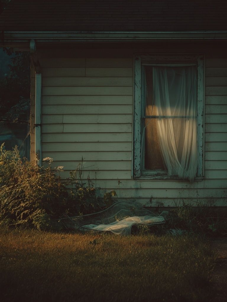 Abandoned House at Dusk — Photography Print. poster — photography art