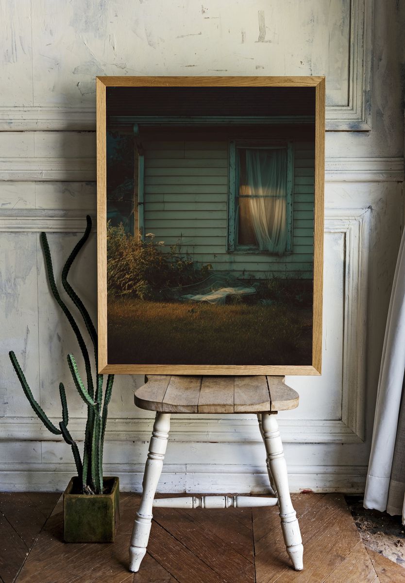 Abandoned House at Dusk — Photography Print. — room view 1