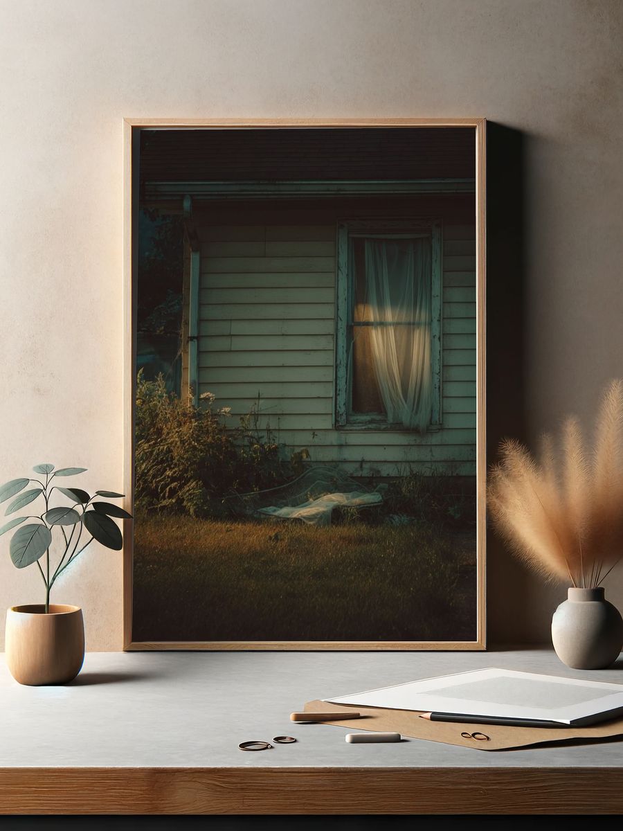 Abandoned House at Dusk — Photography Print. — room view 2