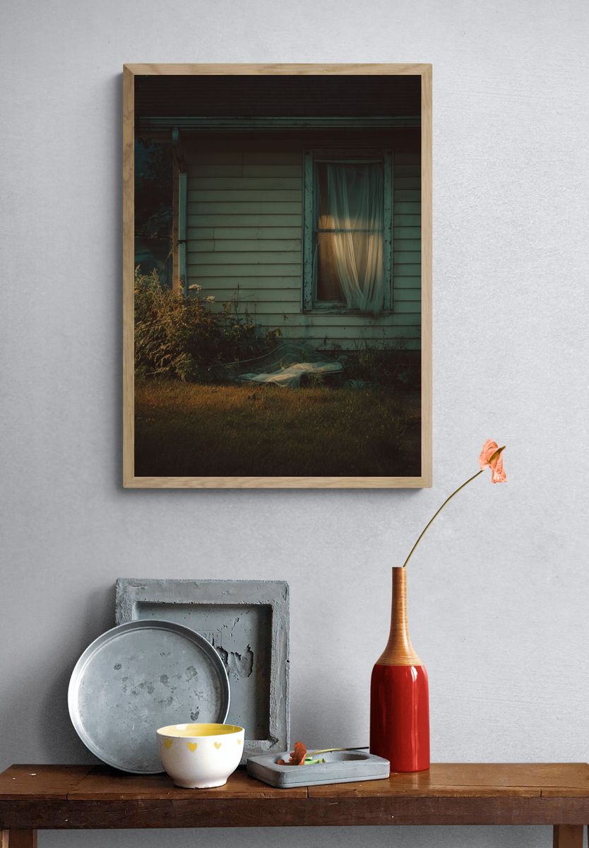 Abandoned House at Dusk — Photography Print. — room view 3