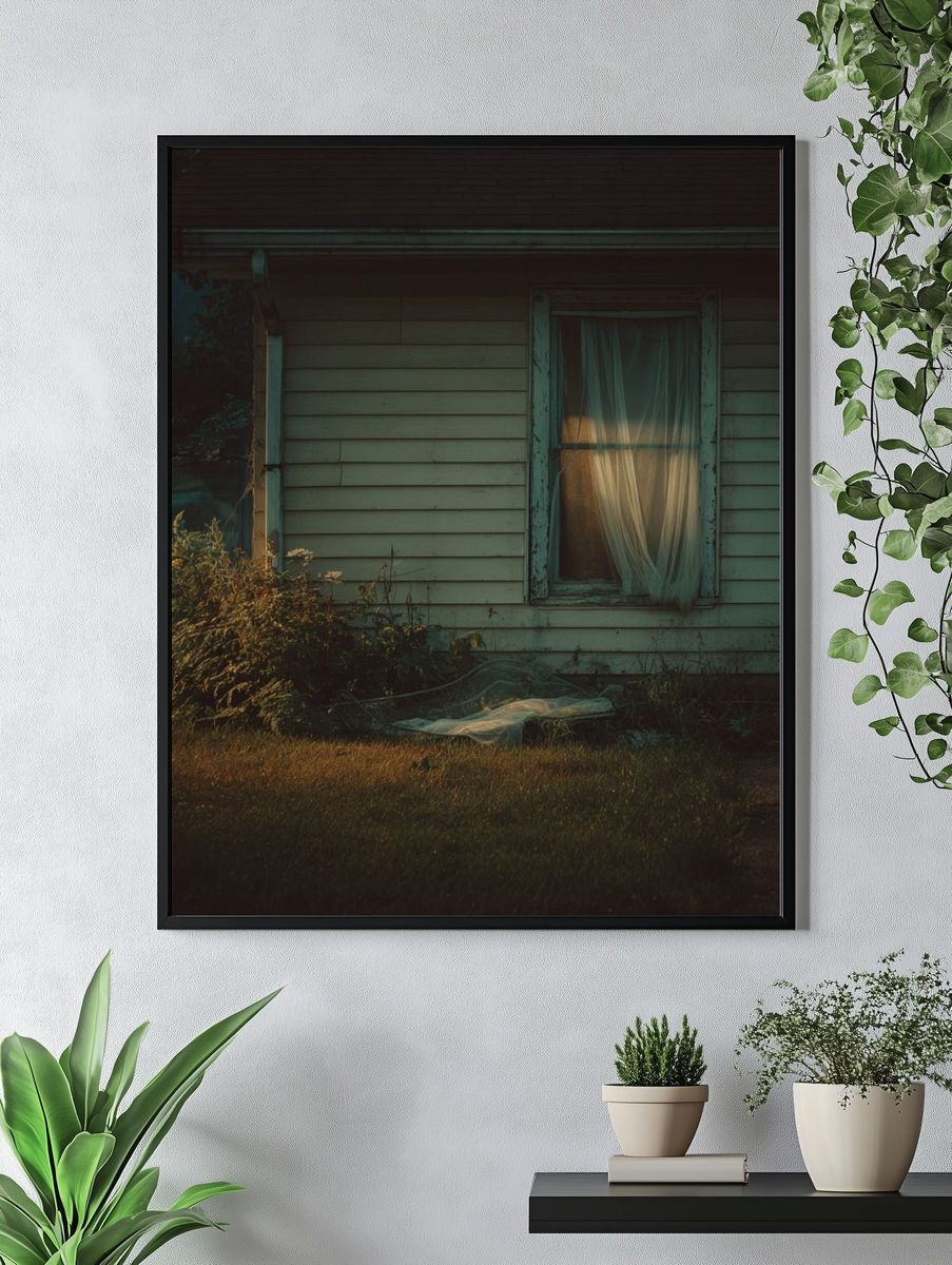 Abandoned House at Dusk — Photography Print. — room view 4