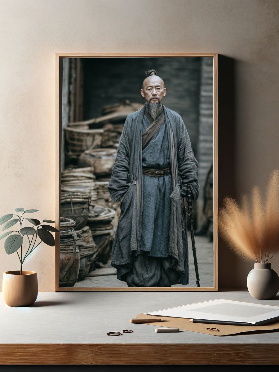 Ancient Warrior Portrait Photography Poster. — room view 2