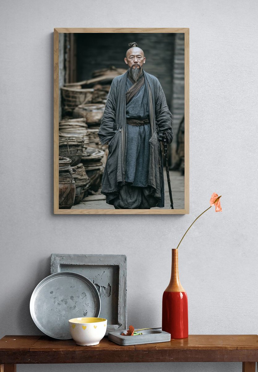 Ancient Warrior Portrait Photography Poster. — room view 3