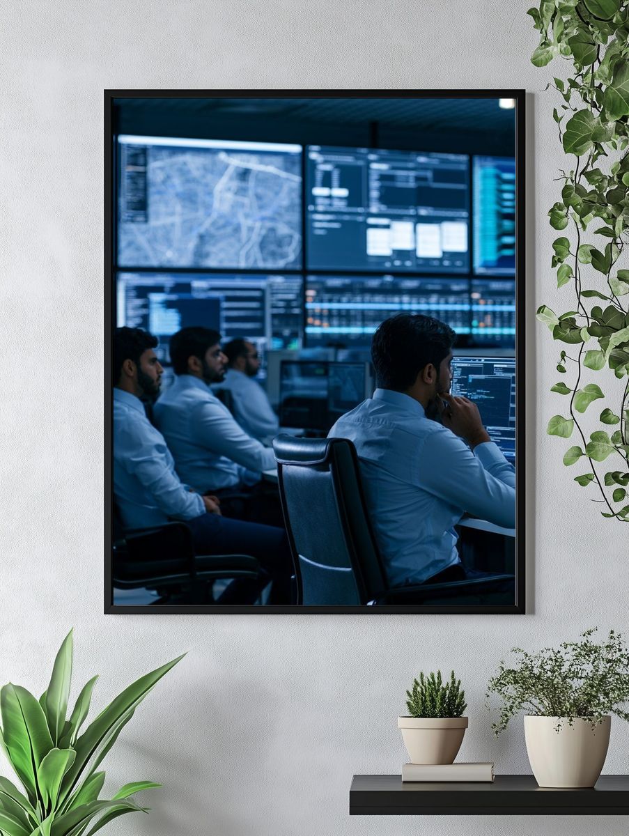 Cyber Security Control Room Photography Poster. — room view 4