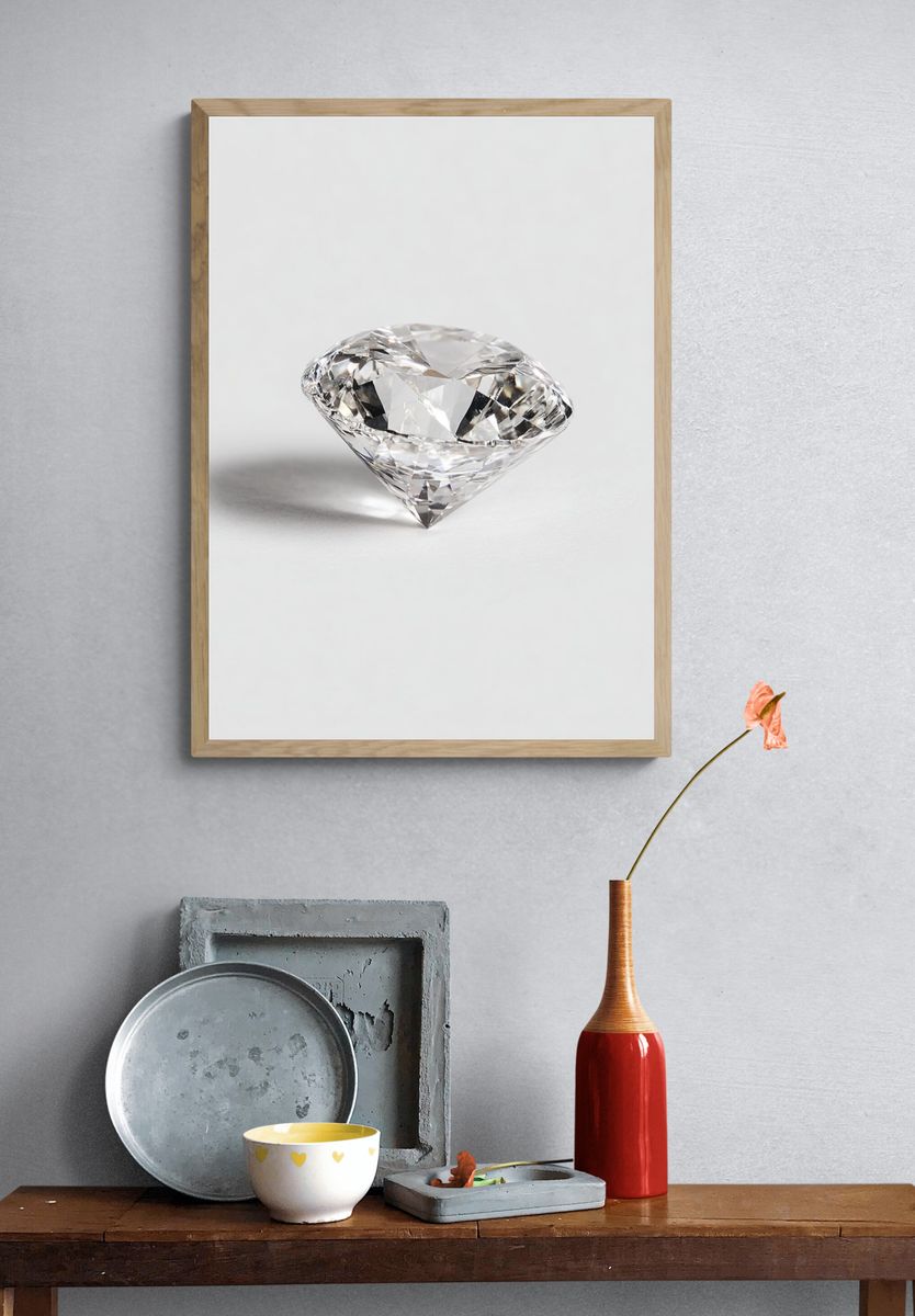 Diamond Still Life Photography Poster. — room view 3