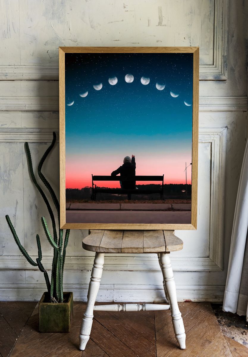 Moon Phases Twilight Poster. — room view 1