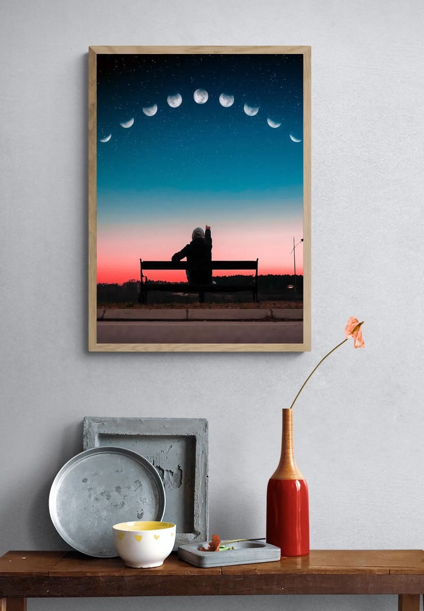 Moon Phases Twilight Poster. — room view 3