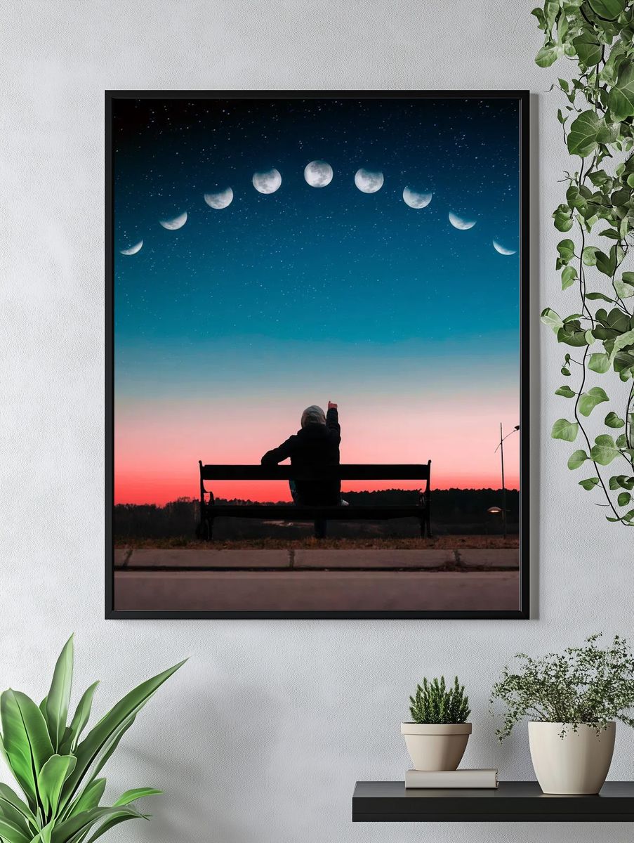 Moon Phases Twilight Poster. — room view 4