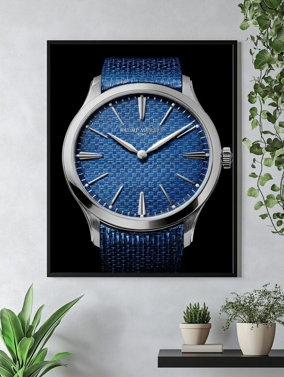 Blue Luxury Watch Photography Poster. — room view 4