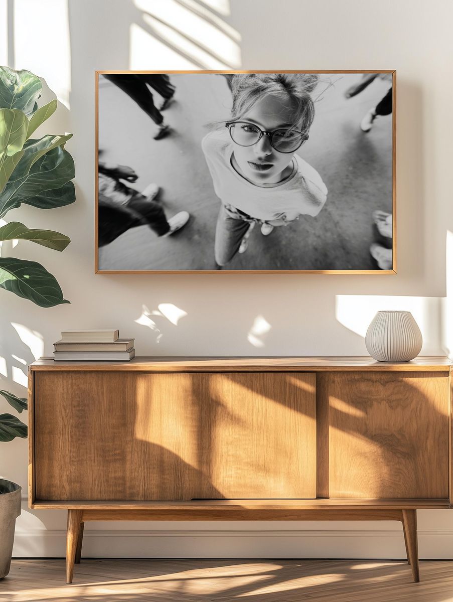 Urban Portrait Black-White Poster. — room view 3