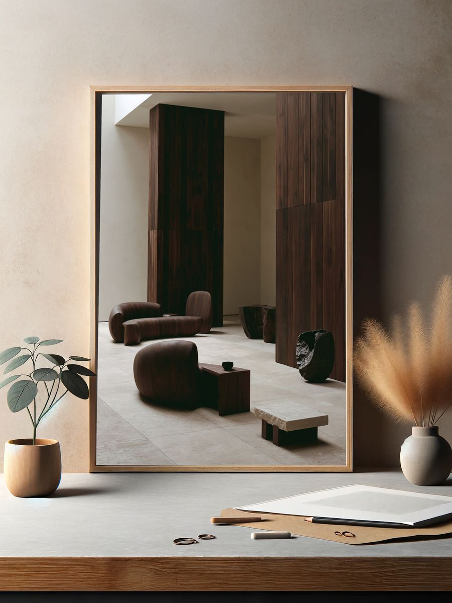 Minimalist Wood Interior Photography Poster. — room view 2