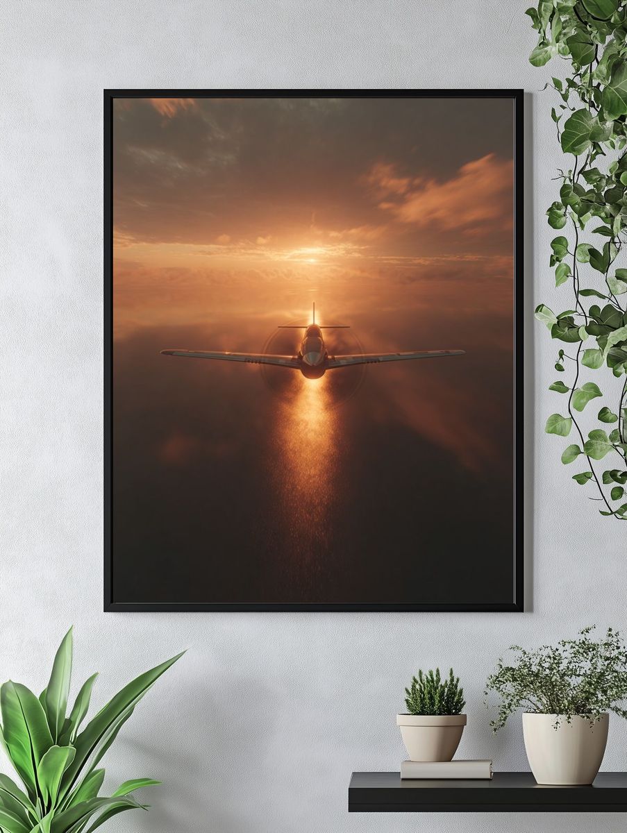 Sunset Flight Photography Poster. — room view 4