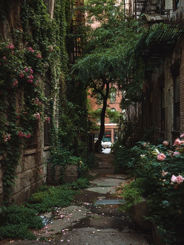 Hidden Garden Alley Photography Poster. poster — photography art