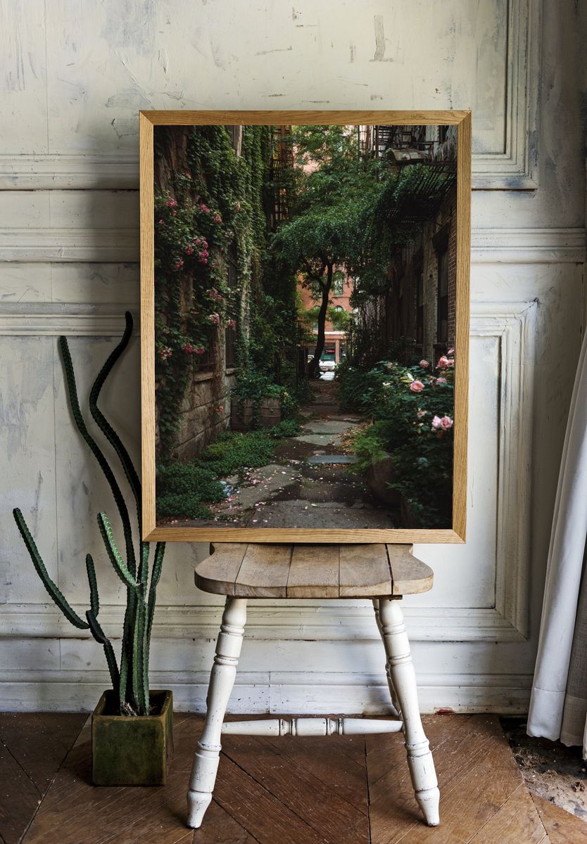 Hidden Garden Alley Photography Poster. — room view 1