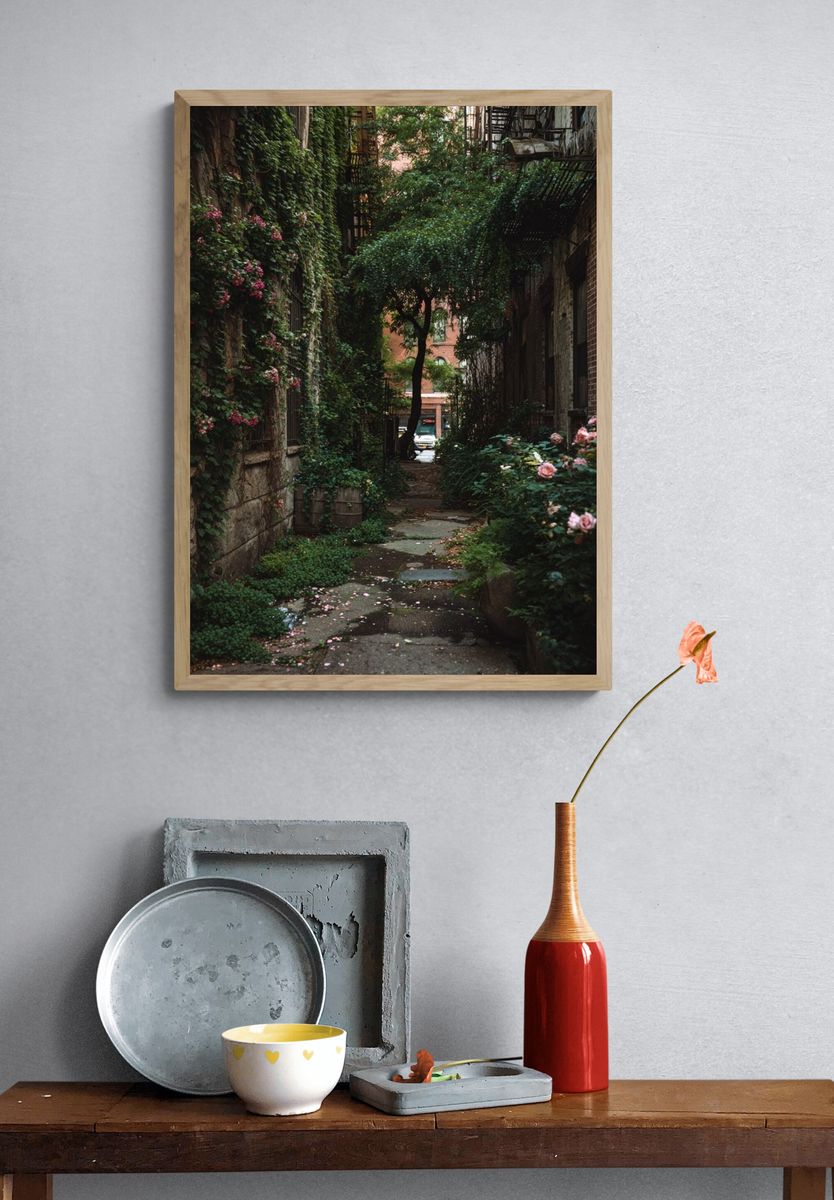 Hidden Garden Alley Photography Poster. — room view 3