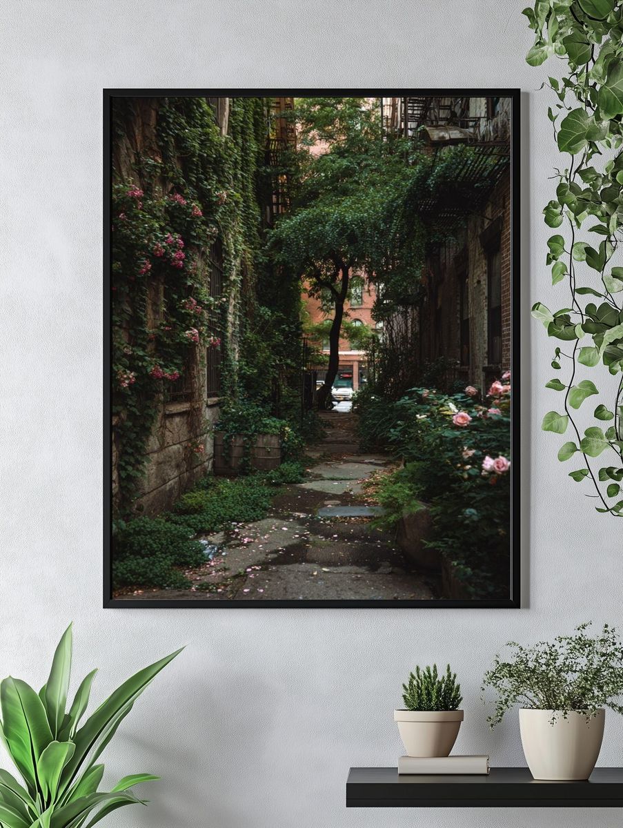 Hidden Garden Alley Photography Poster. — room view 4