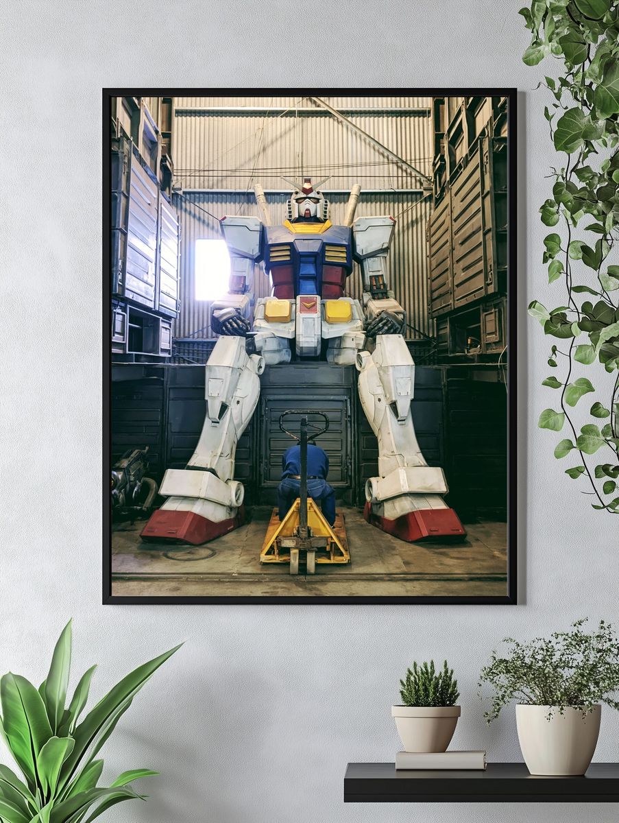 Gundam Hangar Photography Poster. — room view 4