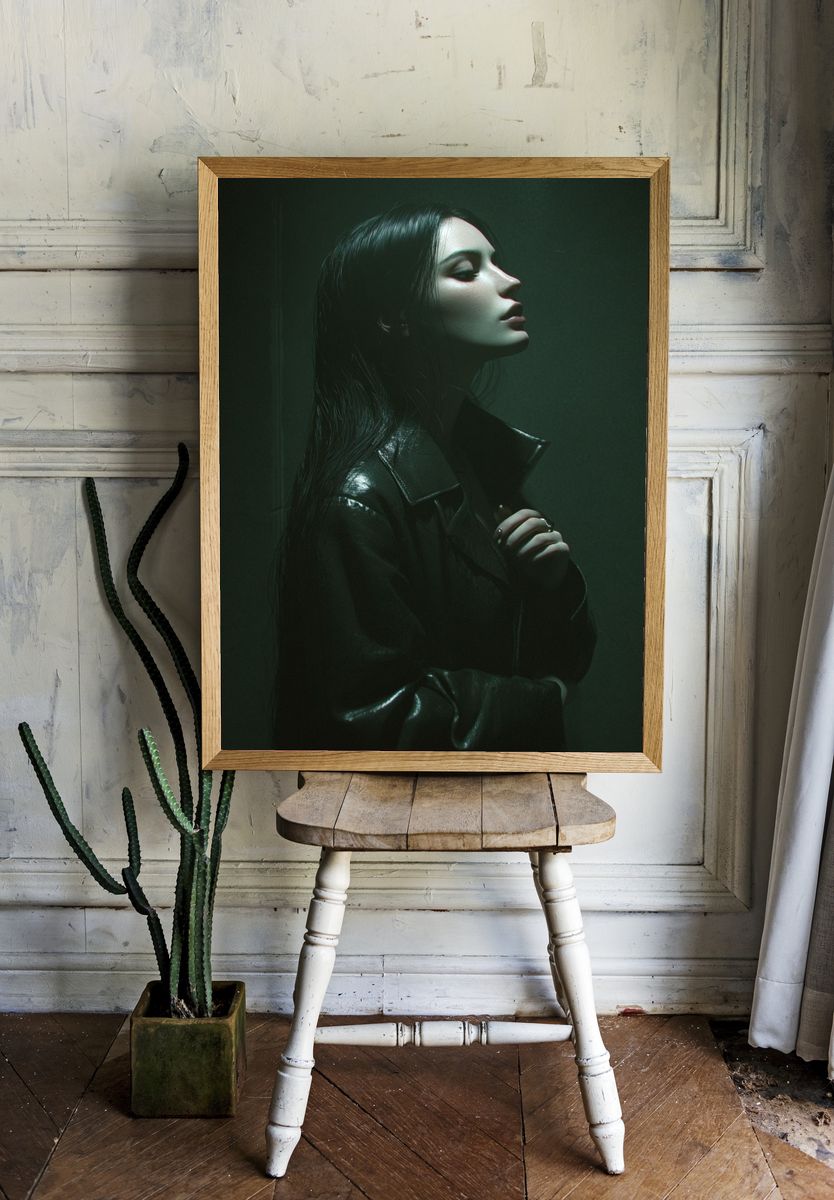 Moody Portrait Photography Poster. — room view 1