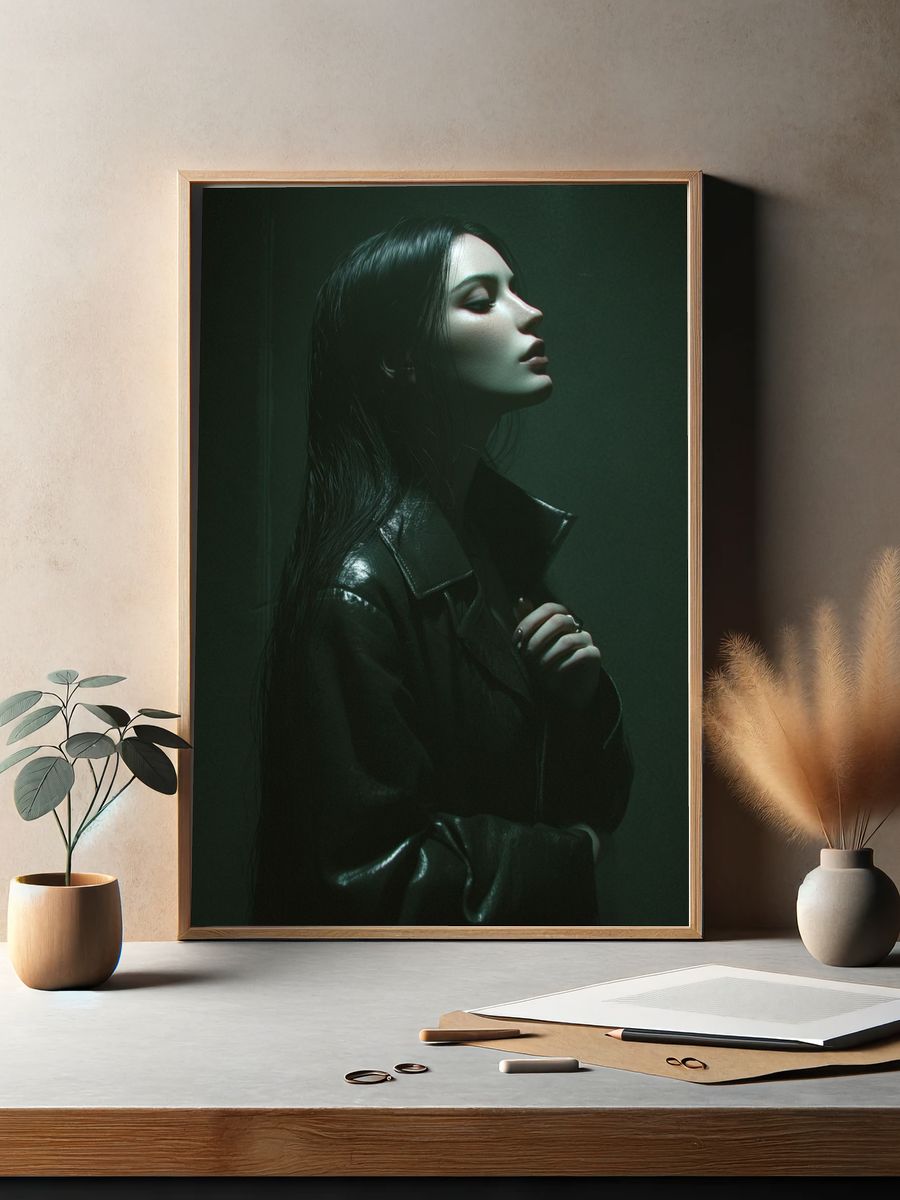 Moody Portrait Photography Poster. — room view 2