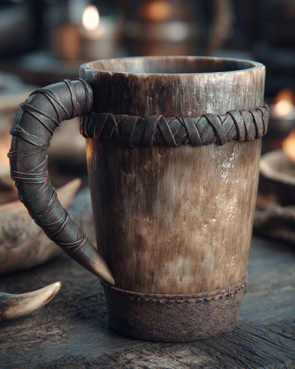 Rustic Horn Mug Photography Poster. poster detail