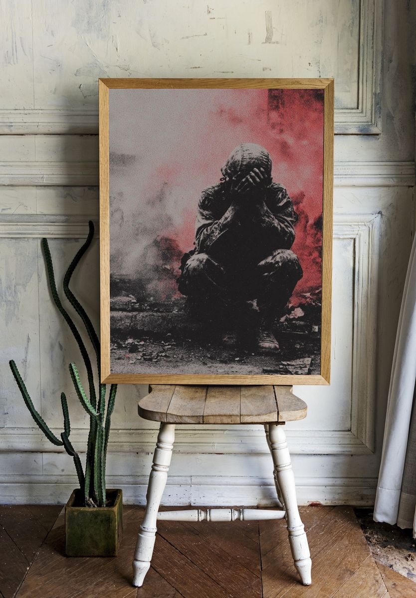 Smoke and Soldier — Photography Print. — room view 1