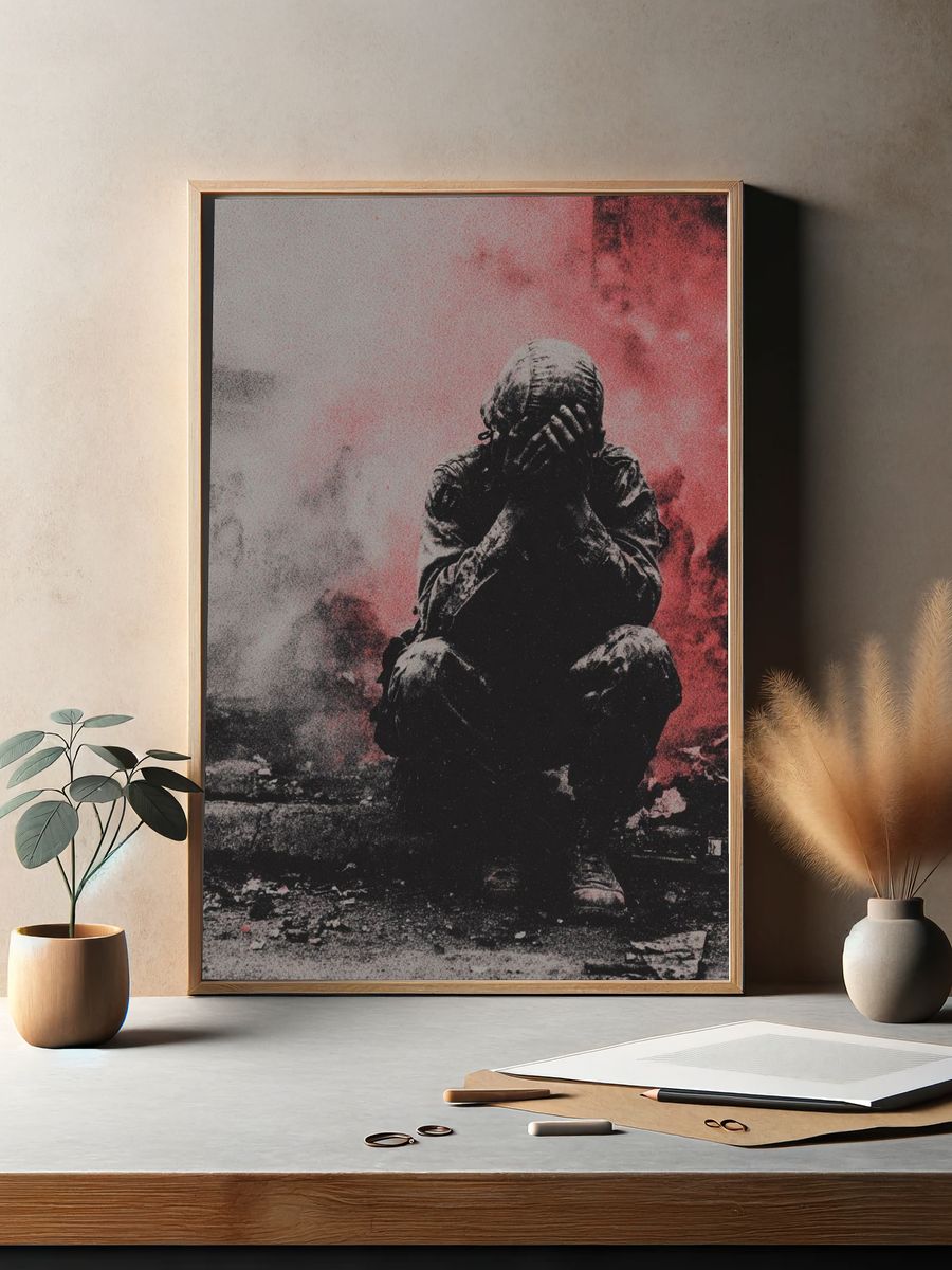 Smoke and Soldier — Photography Print. — room view 2