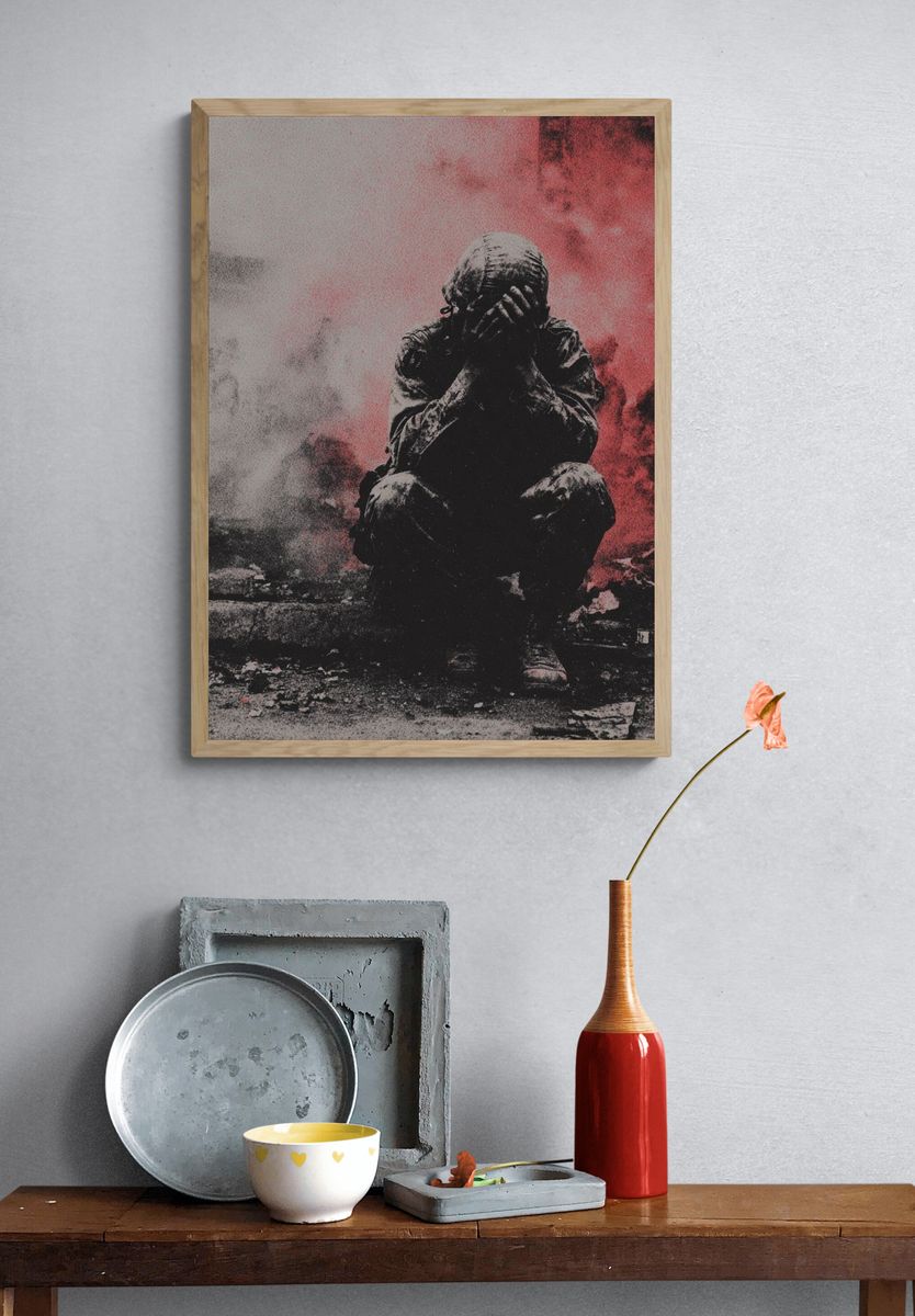 Smoke and Soldier — Photography Print. — room view 3