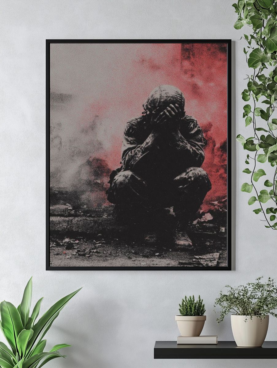 Smoke and Soldier — Photography Print. — room view 4