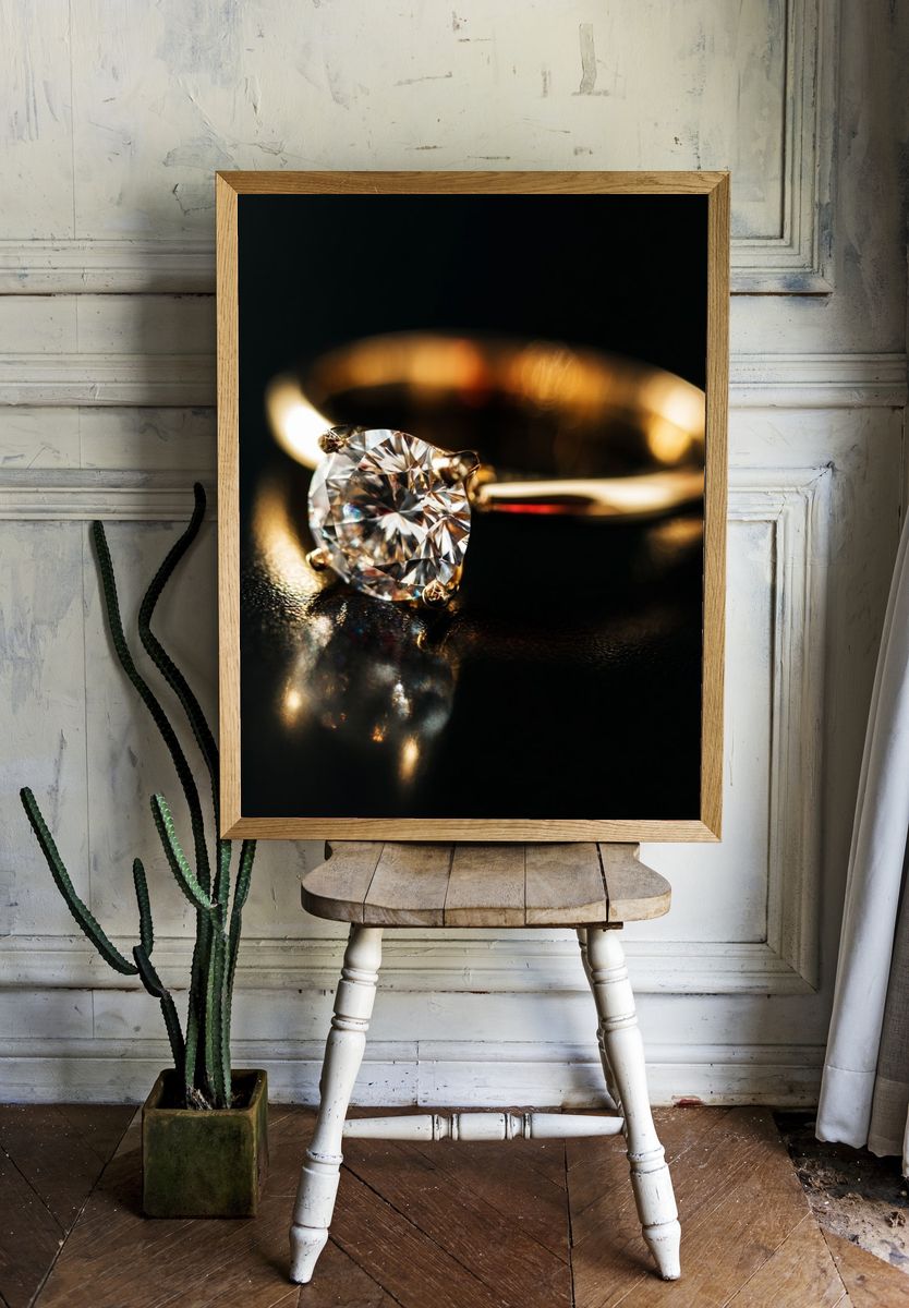 Diamond Ring Photography Poster. — room view 1