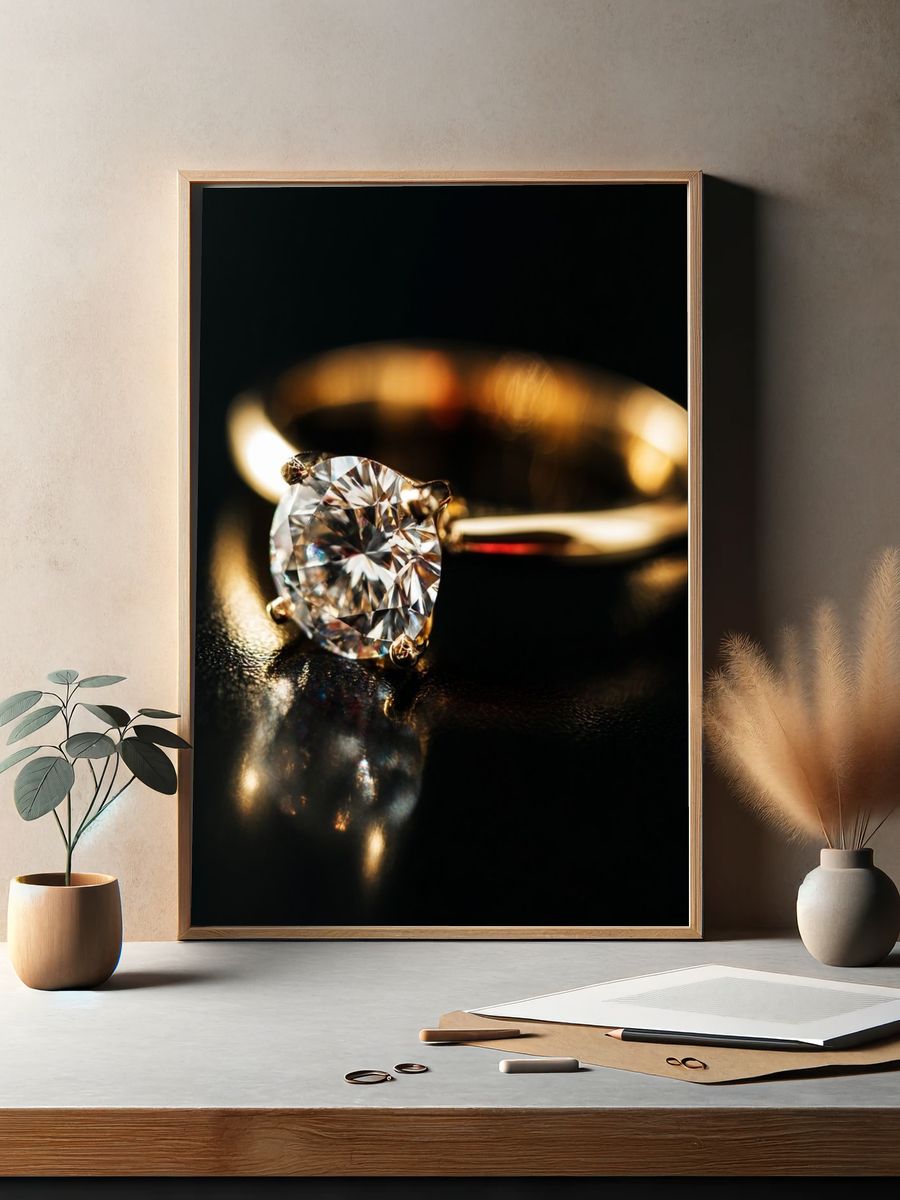 Diamond Ring Photography Poster. — room view 2