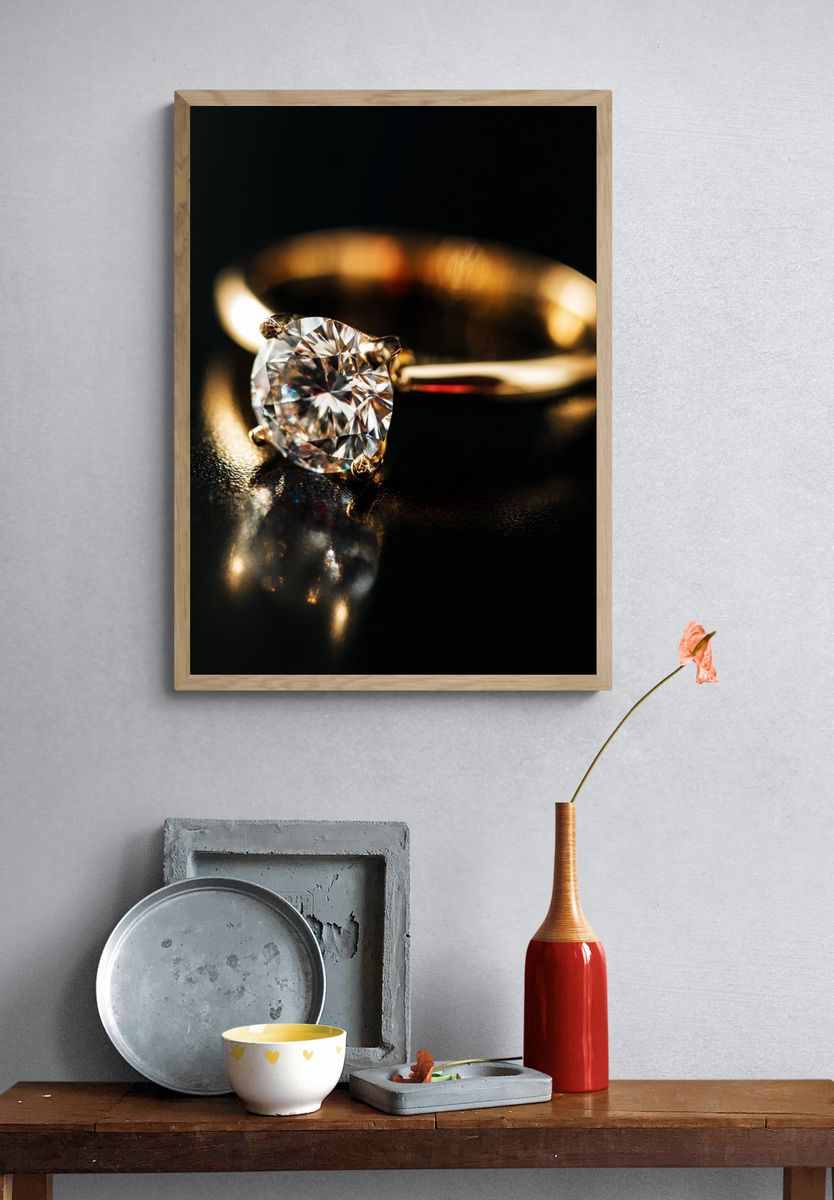 Diamond Ring Photography Poster. — room view 3