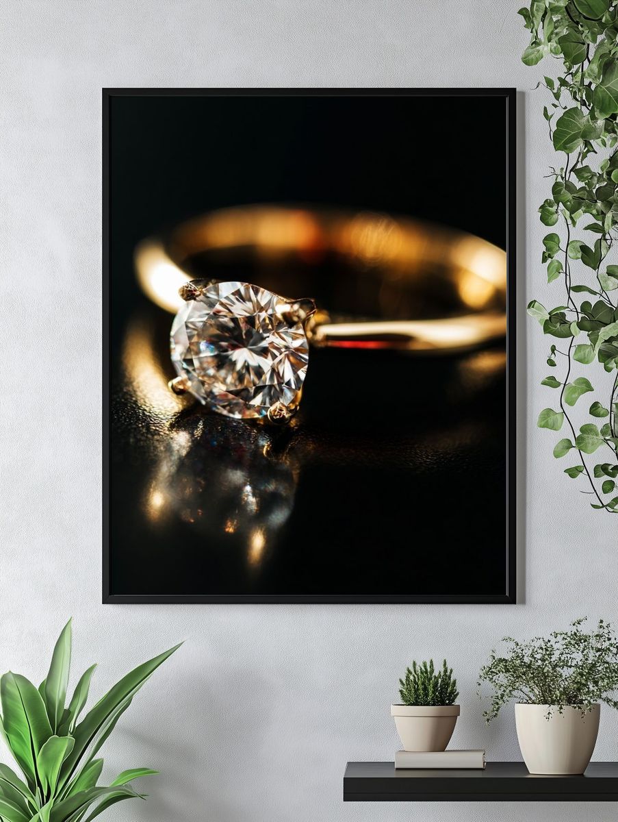 Diamond Ring Photography Poster. — room view 4