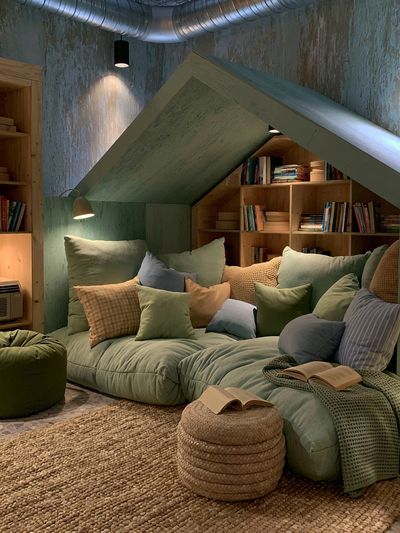 Cozy Reading Nook Interior Poster. poster print