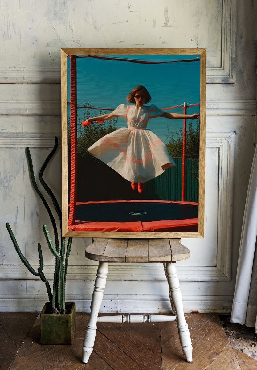 Trampoline Jump Portrait Poster. — room view 1