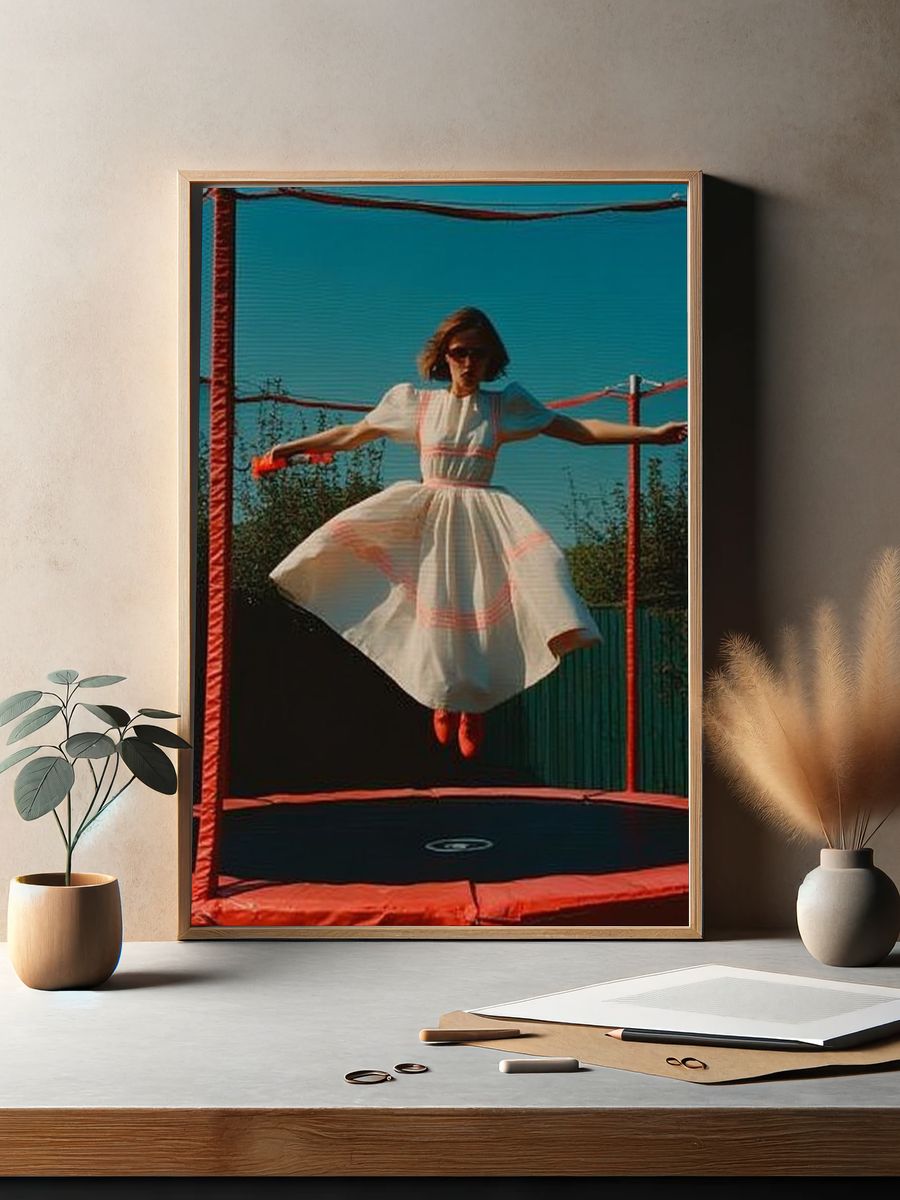 Trampoline Jump Portrait Poster. — room view 2