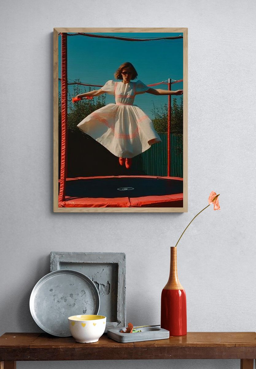 Trampoline Jump Portrait Poster. — room view 3