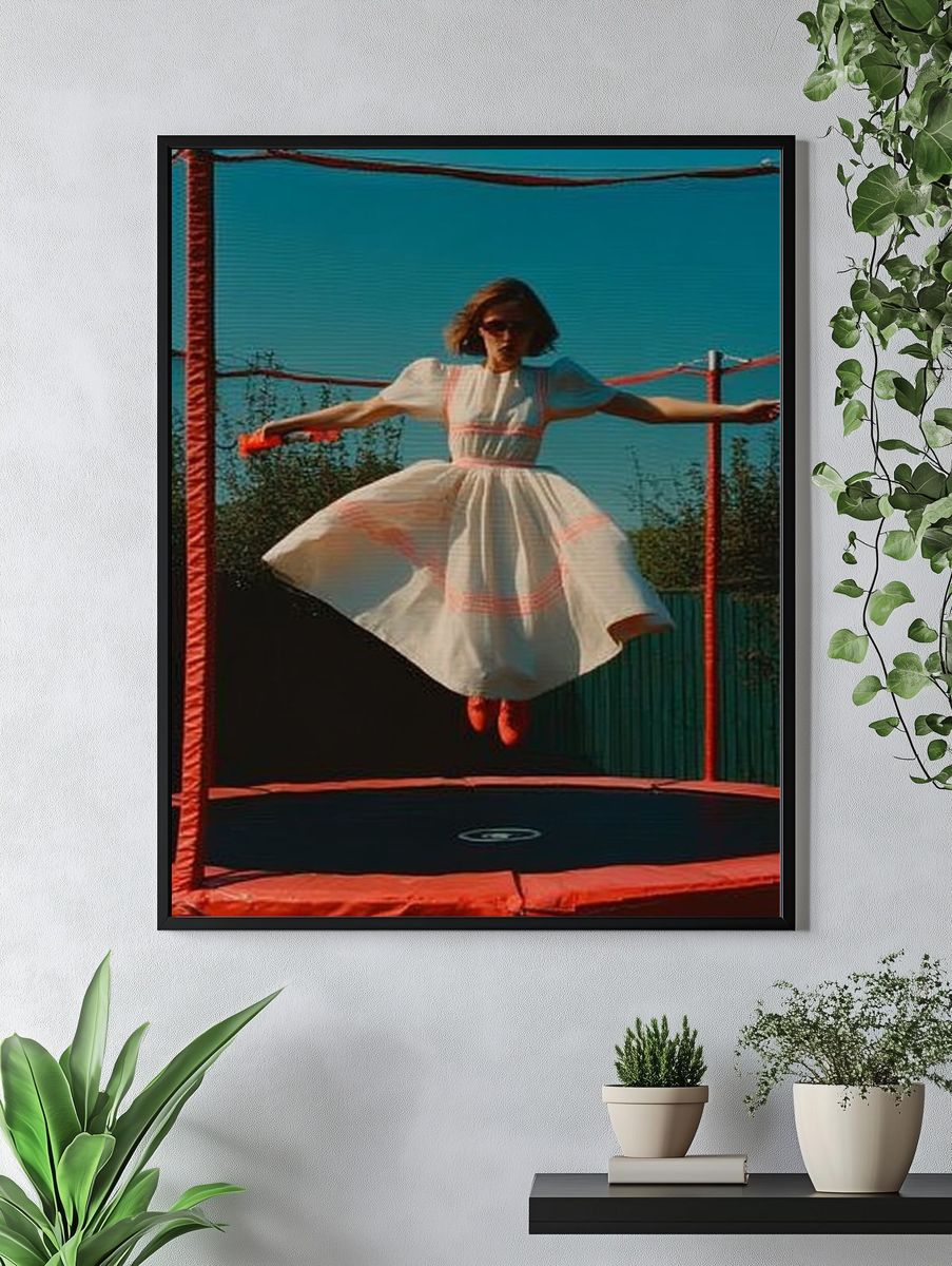 Trampoline Jump Portrait Poster. — room view 4