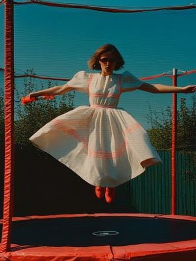 Trampoline Jump Portrait Poster. poster print