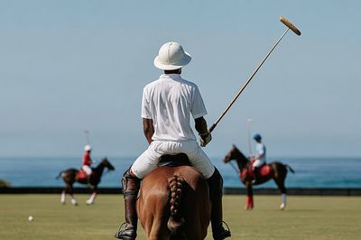 Polo Player on Horseback — Sports Photography Print. poster print