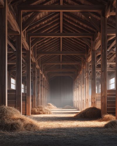 Rustic Barn Interior Photography Poster. poster print