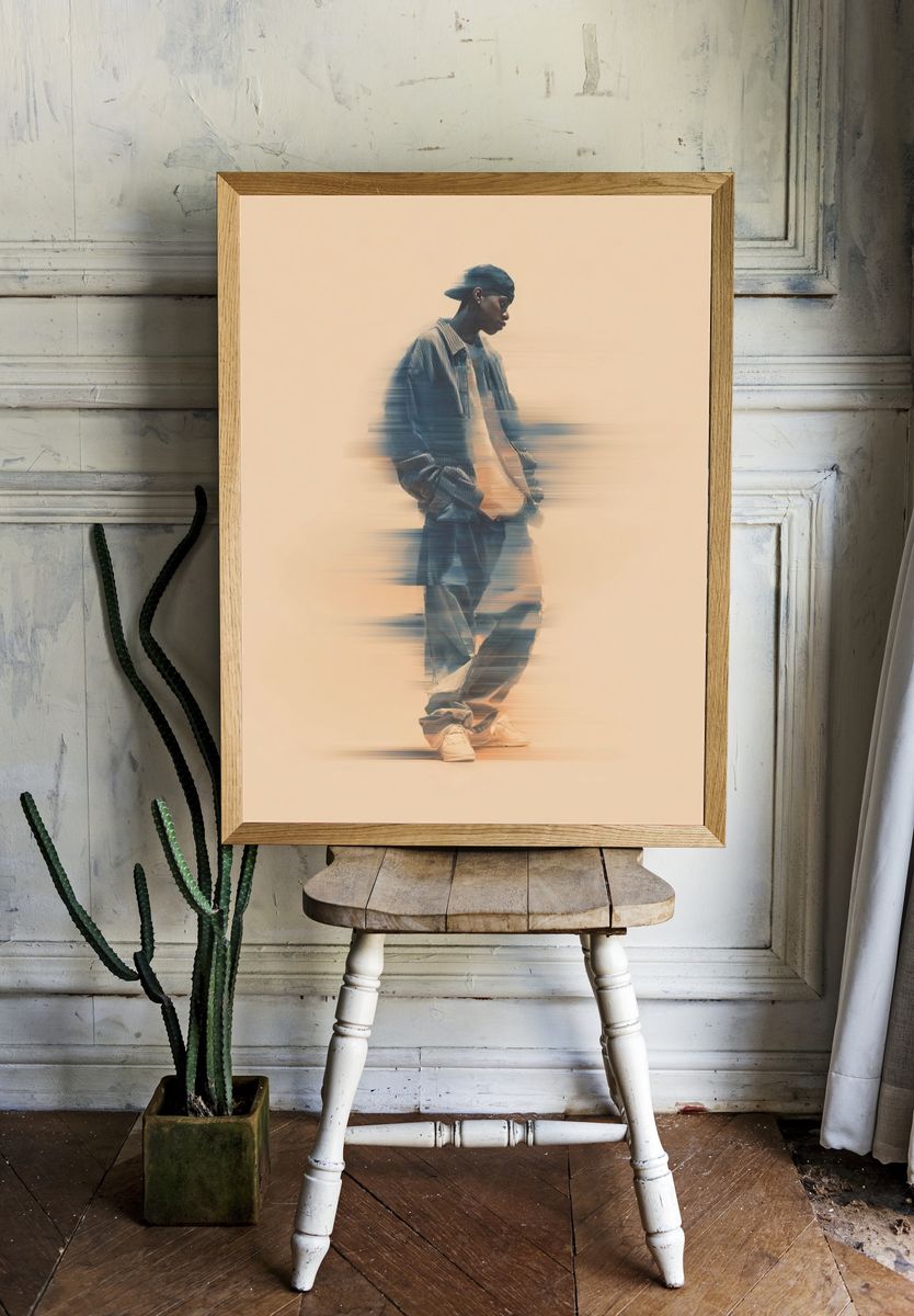 Glitch Streetwear Portrait Print. — room view 1