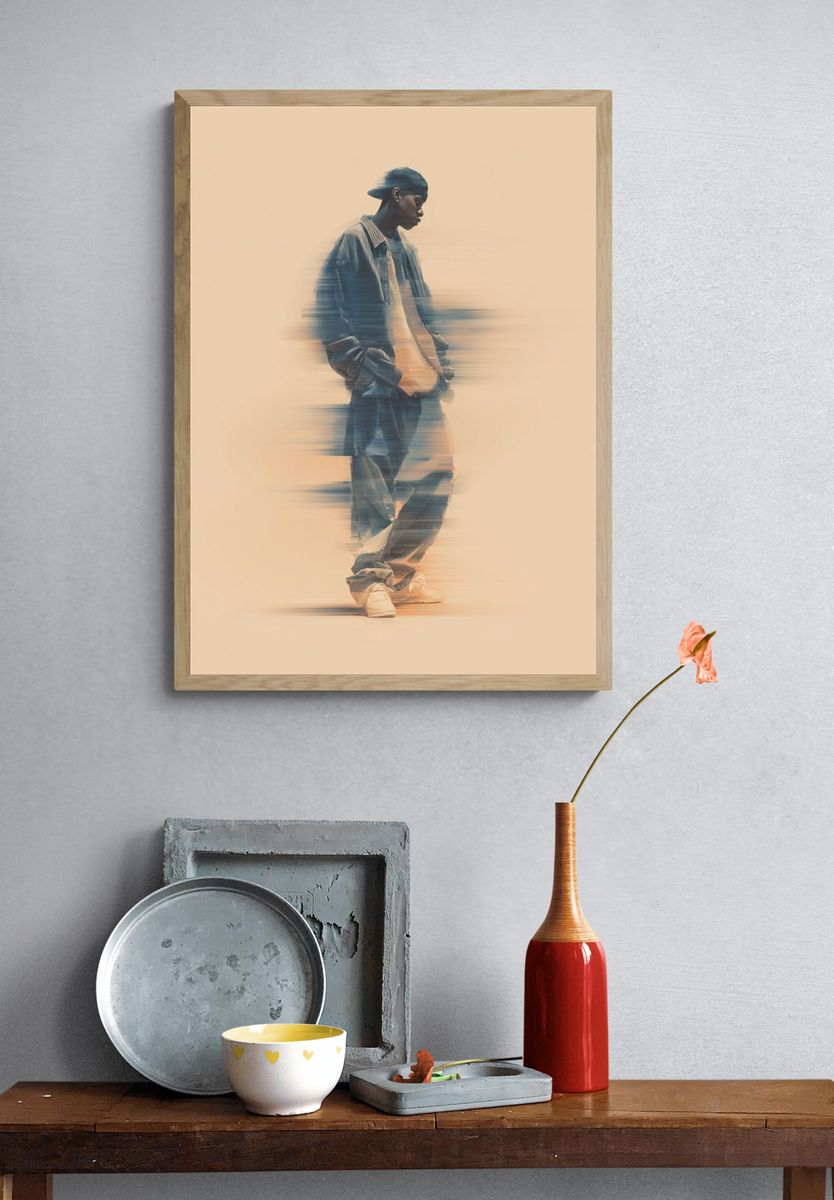 Glitch Streetwear Portrait Print. — room view 3