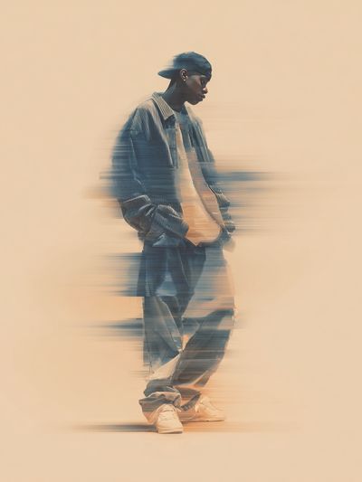 Glitch Streetwear Portrait Print. poster