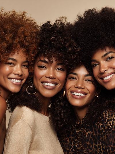 Smiling Women Portrait Photography Poster. poster print