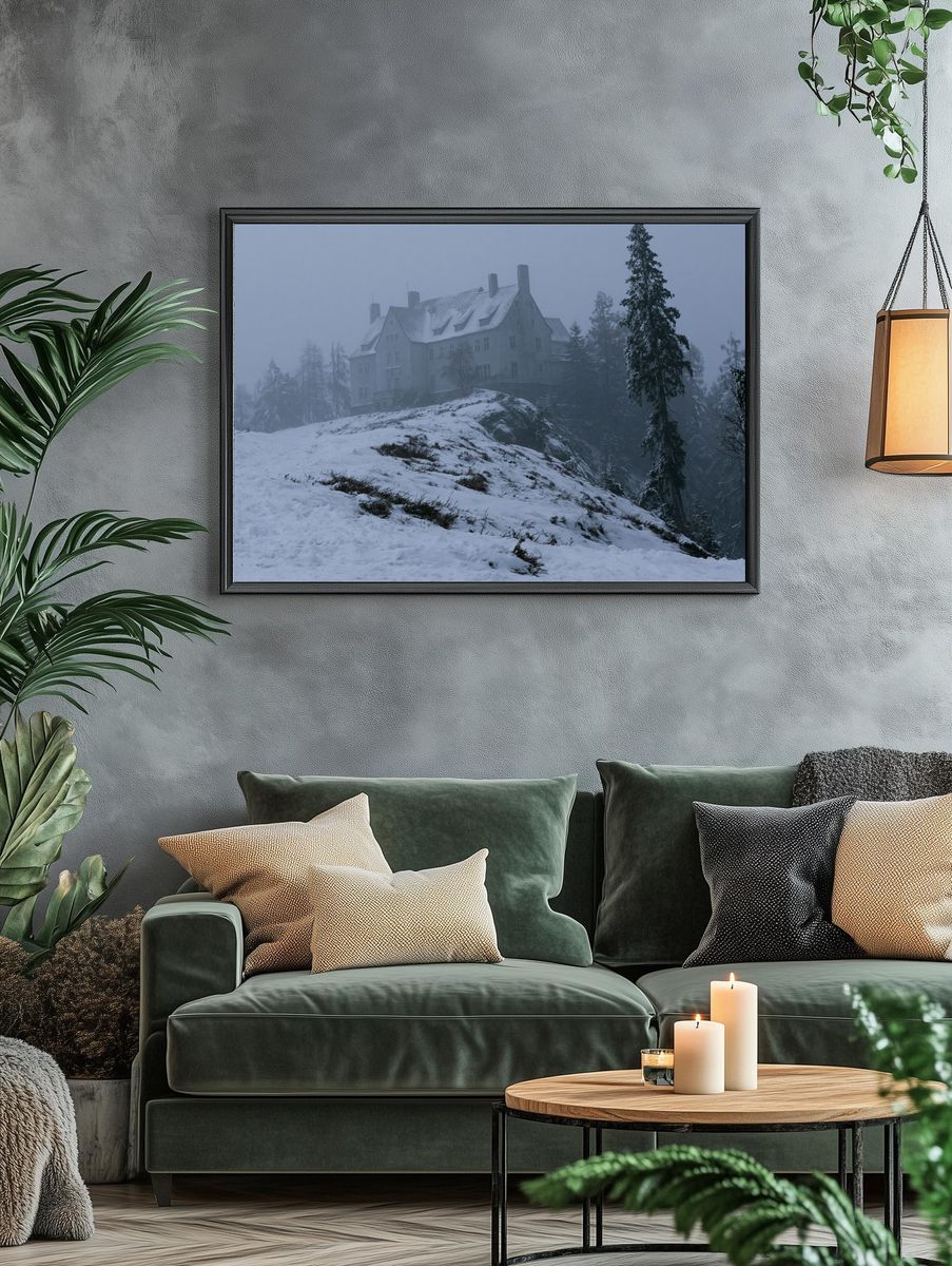 Ancient Stone Mask Photography Poster. — room view 4
