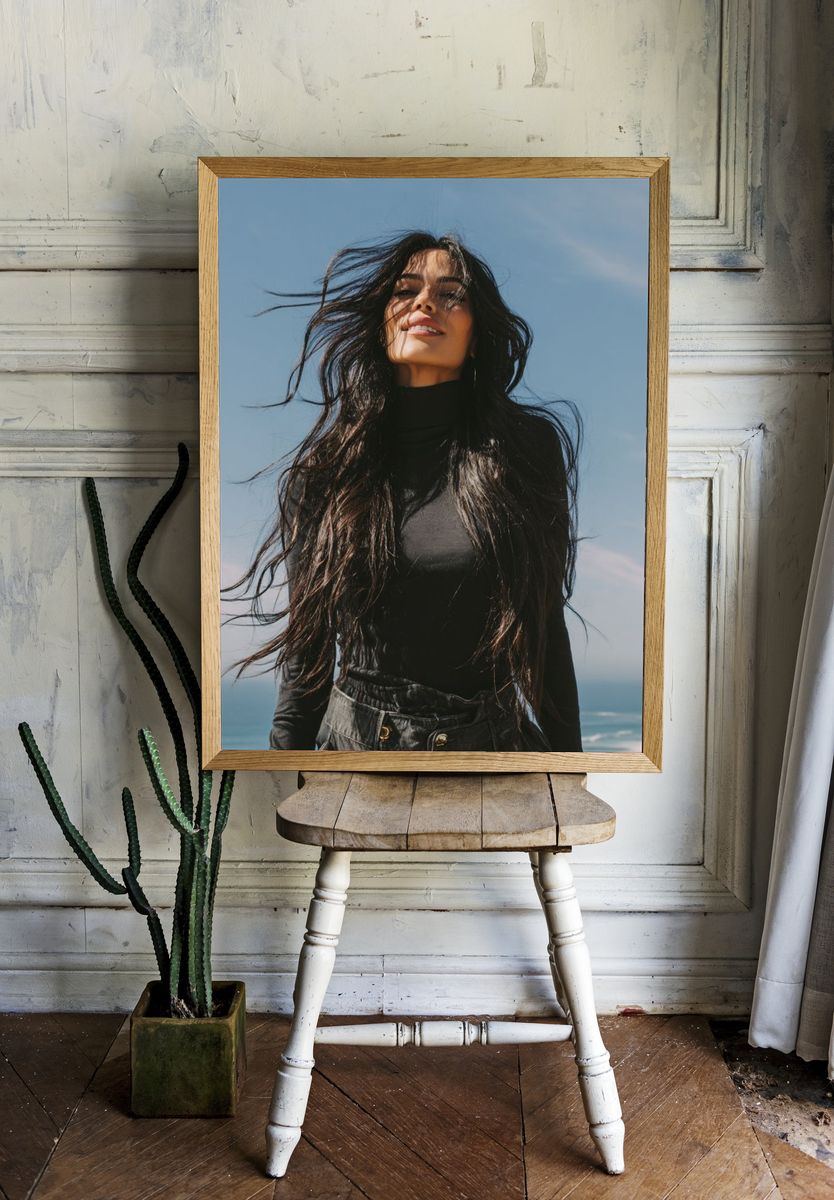 Windblown Portrait Photography Poster. — room view 1
