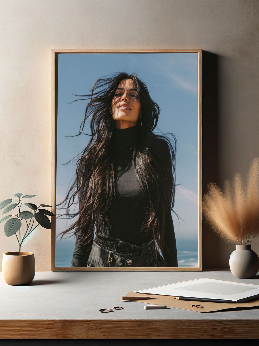 Windblown Portrait Photography Poster. — room view 2